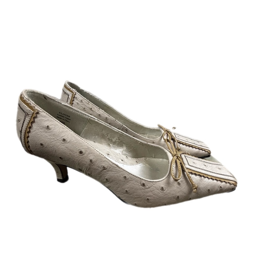 J.Renee Ostrich Embossed Leather Heels Size 6.5 - Picture 8 of 11
